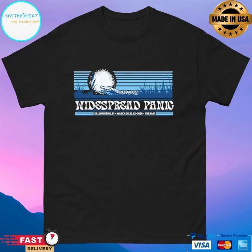 Widespread Panic St Augustine Fl March 20 21 22 2026 The Amp T-shirts