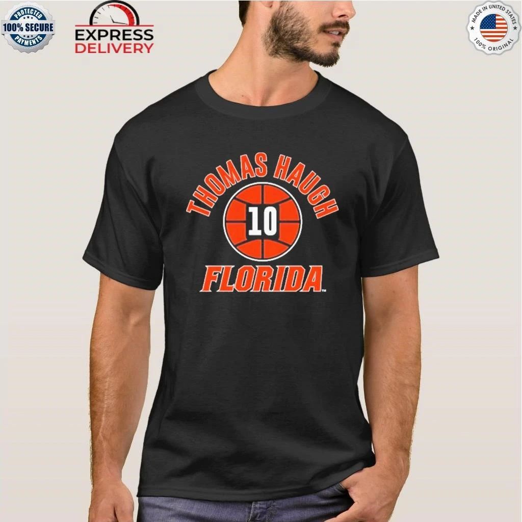 Florida Basketball Thomas Haugh Name Number Ball Shirt