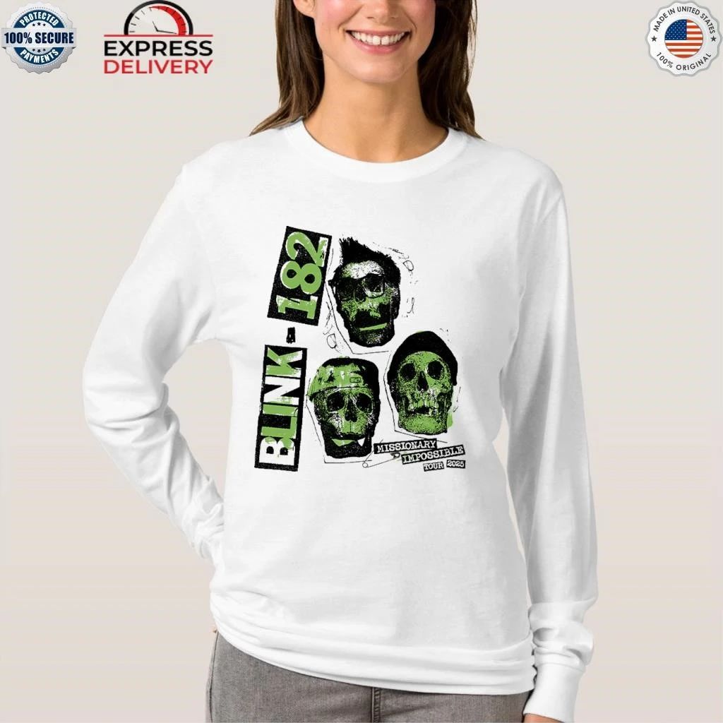 Blink182 White Skull 2025 Shirt