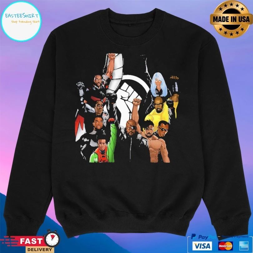 Raised Fist Black Power Superheroes Nick Fury Poster T-shirt