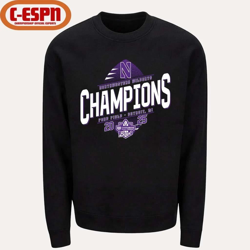 2025 GameAbove Sports Bowl Champions Northwestern Wildcats T-Shirt