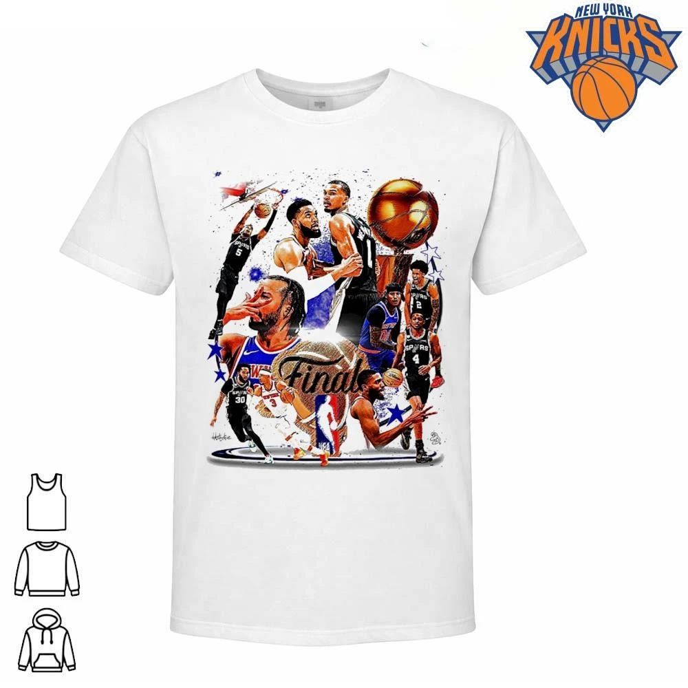 New York Knicks vs San Antonio Spurs Jalen Brunson Victor Wembanyama Larry O’Brien Trophy Vintage Bootleg NBA Finals 2026 Shirt