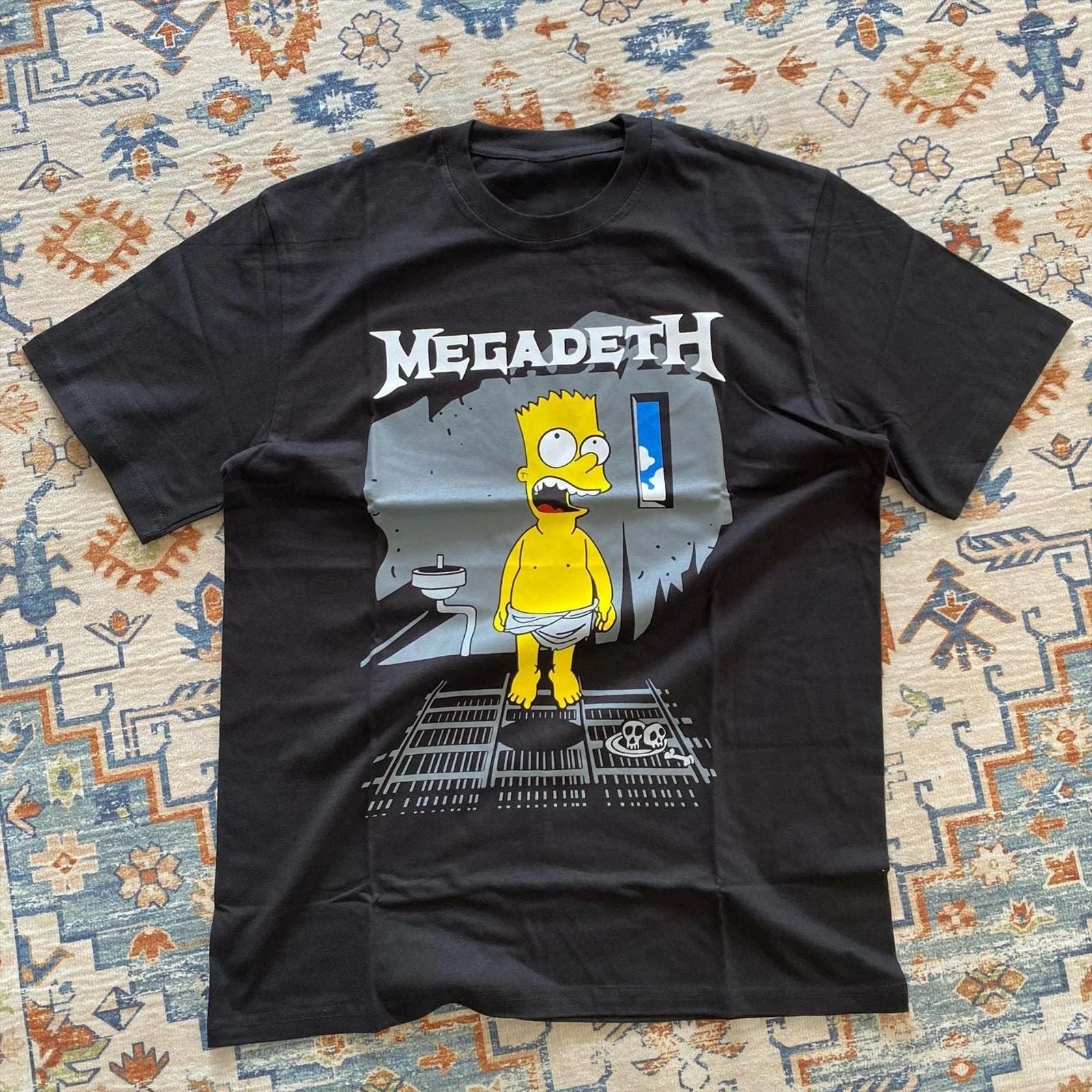 Megadeth Simpson Countdown to Extinction Funny Black T-shirt, Size S-5XL