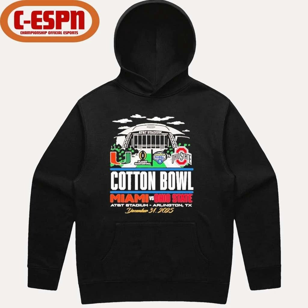 2025 Cotton Bowl vs. Miami Stadium Shirt