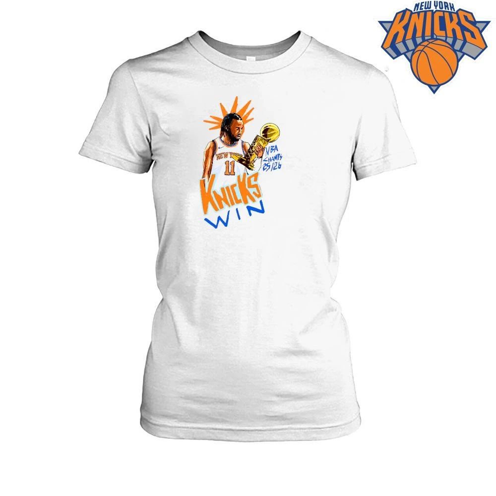 Jalen Brunson Holding Larry O Brien Trophy New York Knicks Win Art Shirt