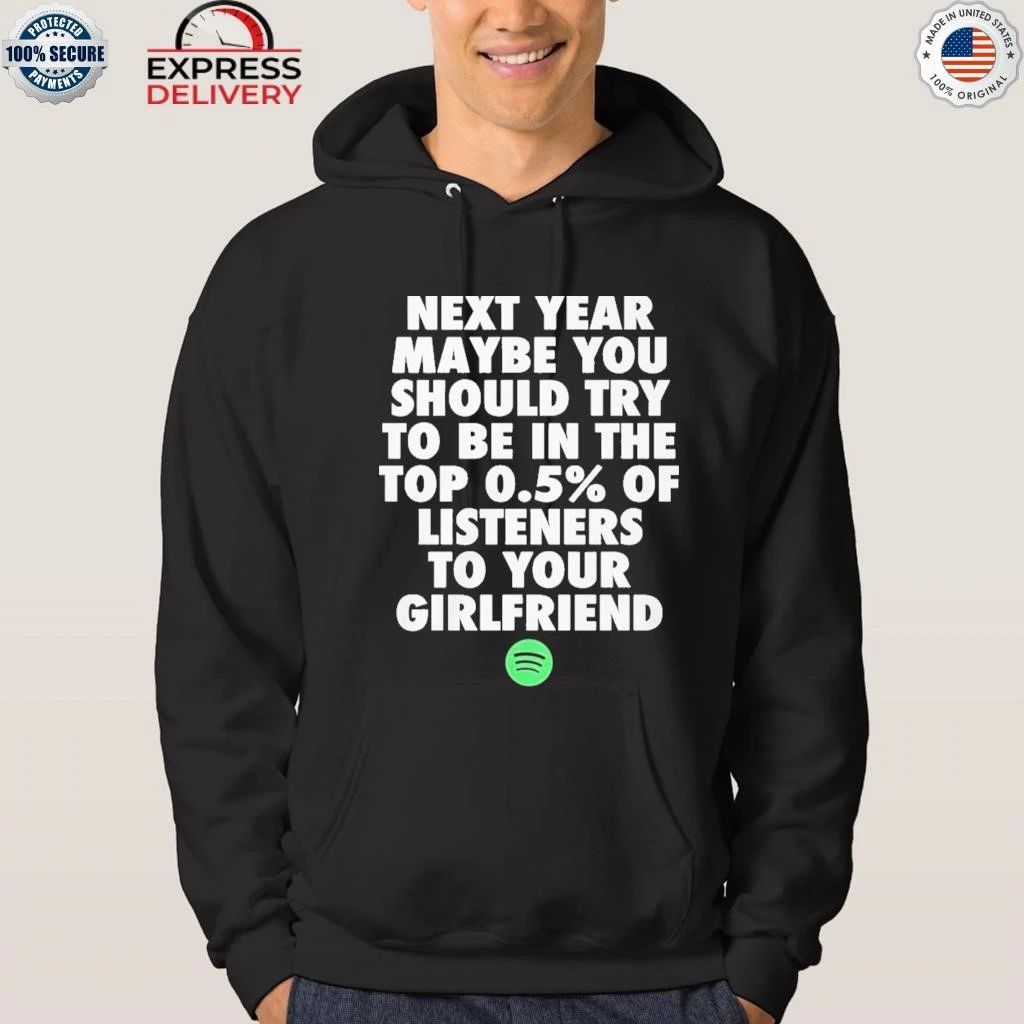 Next Year Maybe You Should Try To Be In The Top 0.5% Of Listeners To Your Shirt