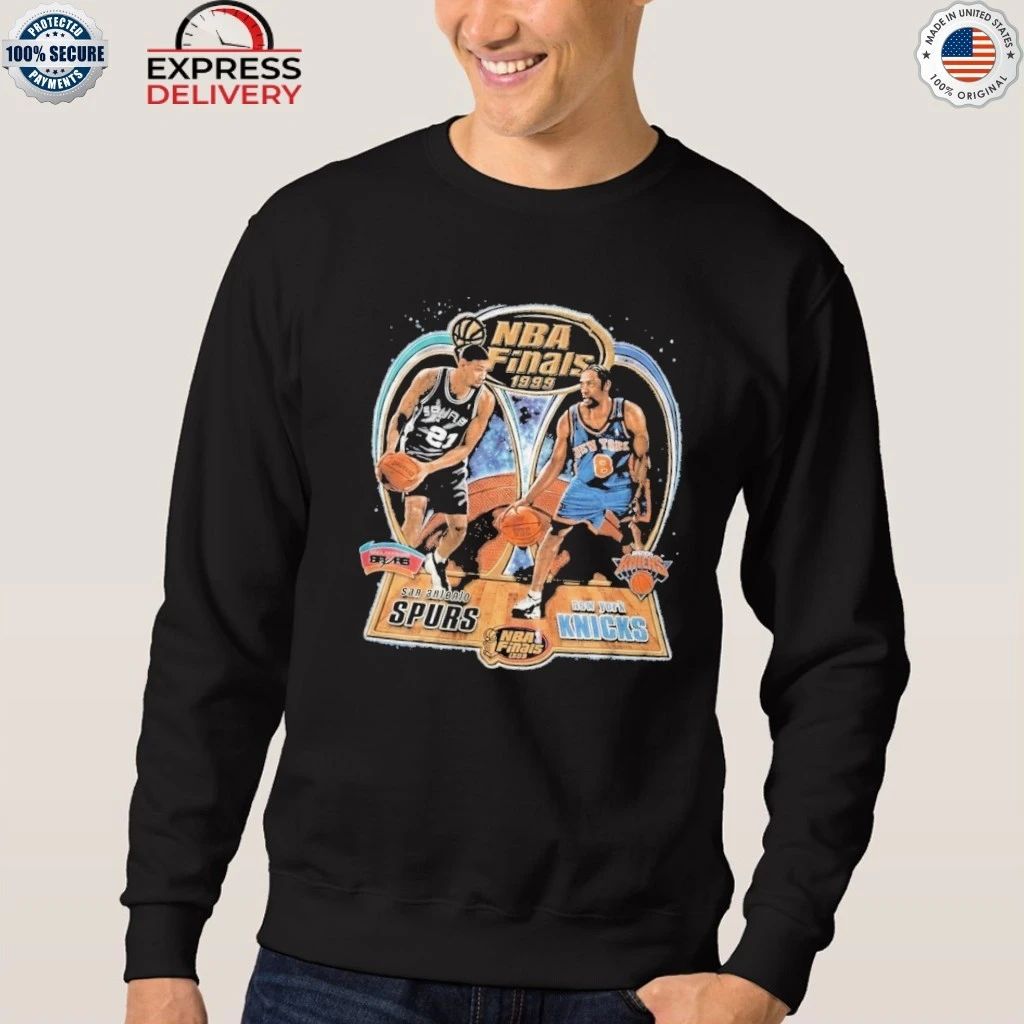 Karl Anthony Towns Tim Duncan Latrell Sprewell Spurs x Knicks Finals 1999 Shirt