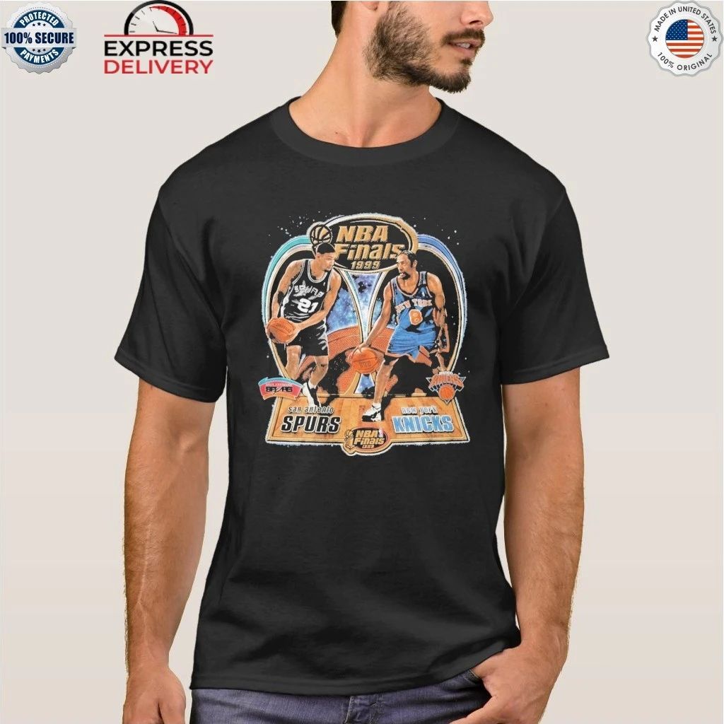 Karl Anthony Towns Tim Duncan Latrell Sprewell Spurs x Knicks Finals 1999 Shirt