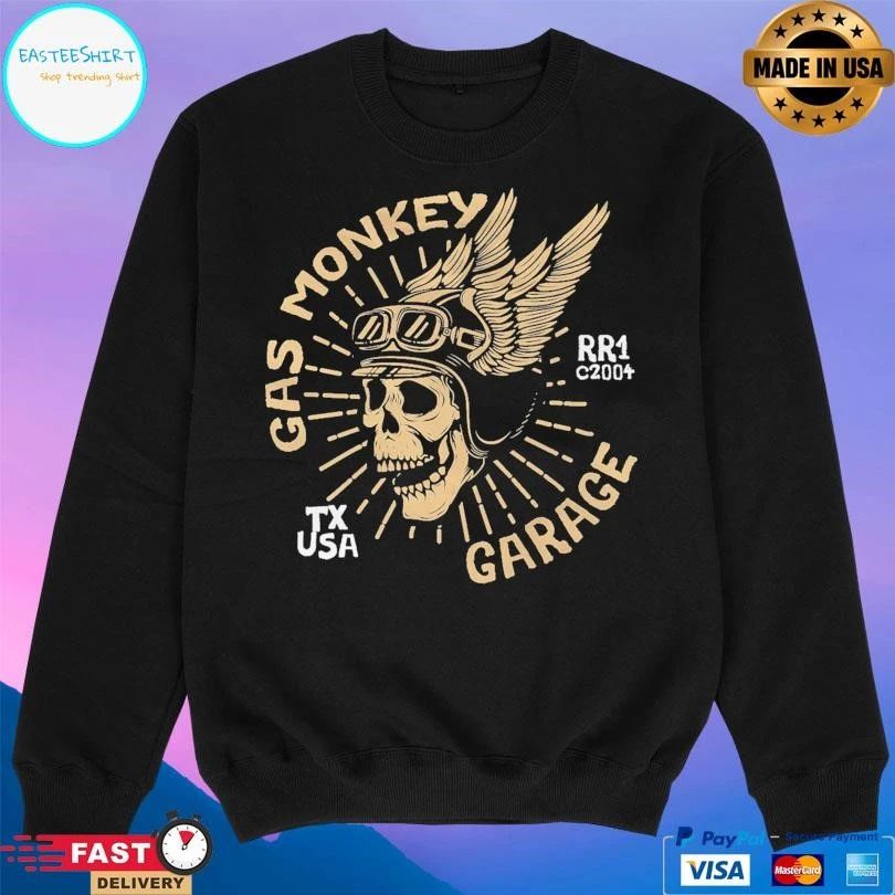 Gas Monkey Garage Texas USA Rr1 C2004 Skull Logo T-shirts
