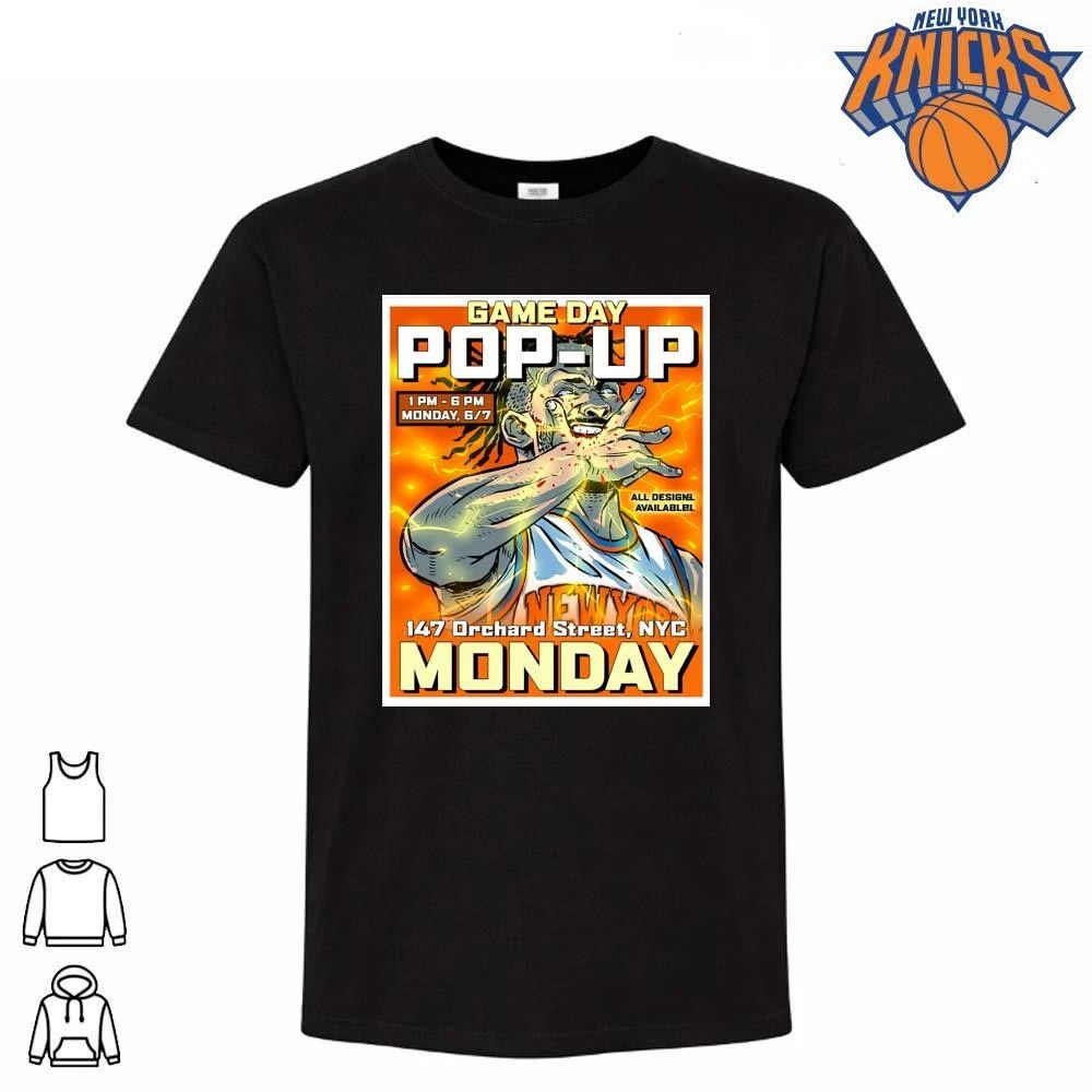 Game Day Pop Up 147 Orchard Street Monday New York Knicks Basketball Anime Graphic NBA Finals 2026 shirt