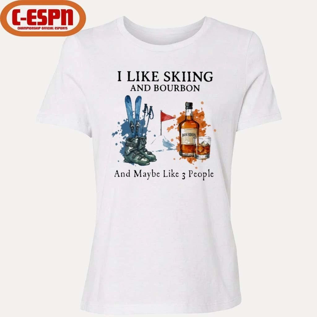 I Like Skiing And Bourbon And Maybe Like 3 People Shirt
