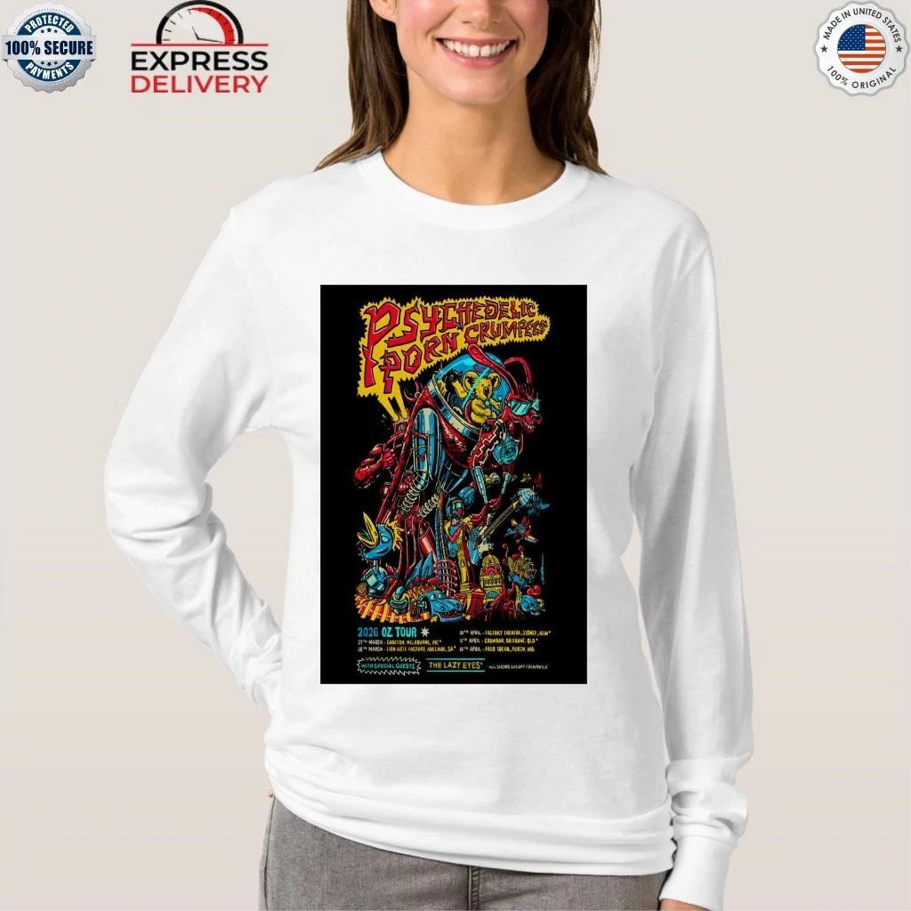 Psychedelic Porn Crumpets 2026 OZ Tour Shirt
