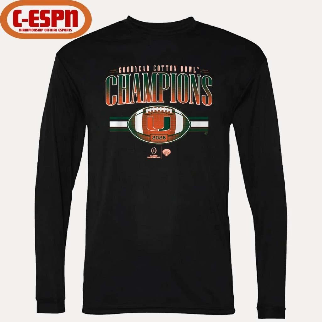 Miami Football CFP Cotton Bowl Champions Shirt