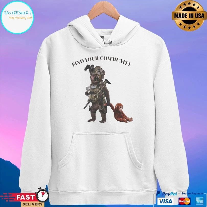Tactical Punch The Monkey Find Your Community 2026 T-shirts