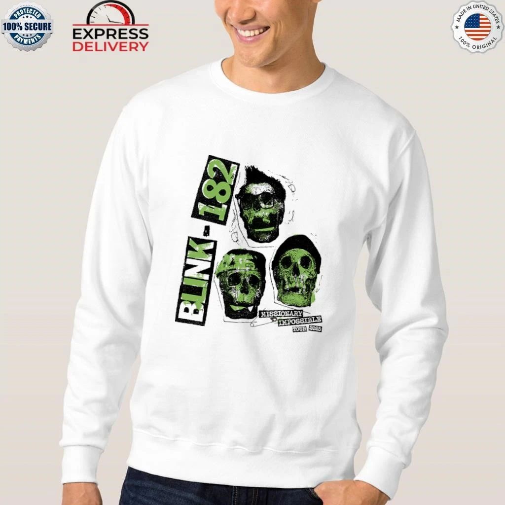Blink182 White Skull 2025 Shirt