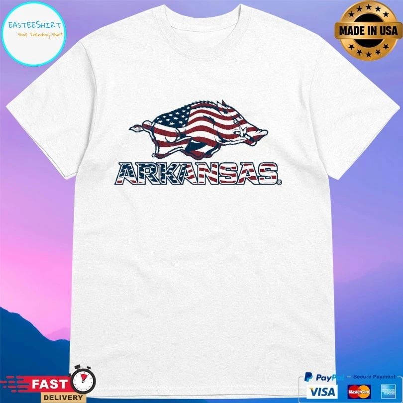 Arkansas Razorbacks Patriotic Marks Logo Stack T-shirts