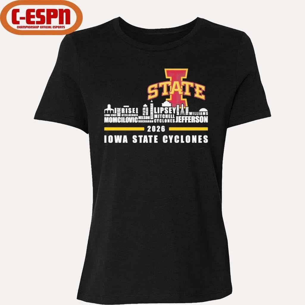 Iowa Skyline 2026 Iowa State Cyclones Players Name Shirt