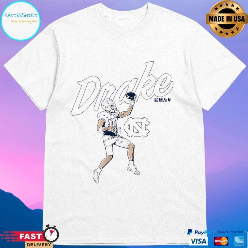 North Carolina Tar Heels Football Drake Maye Finger Roll Pro T-shirts