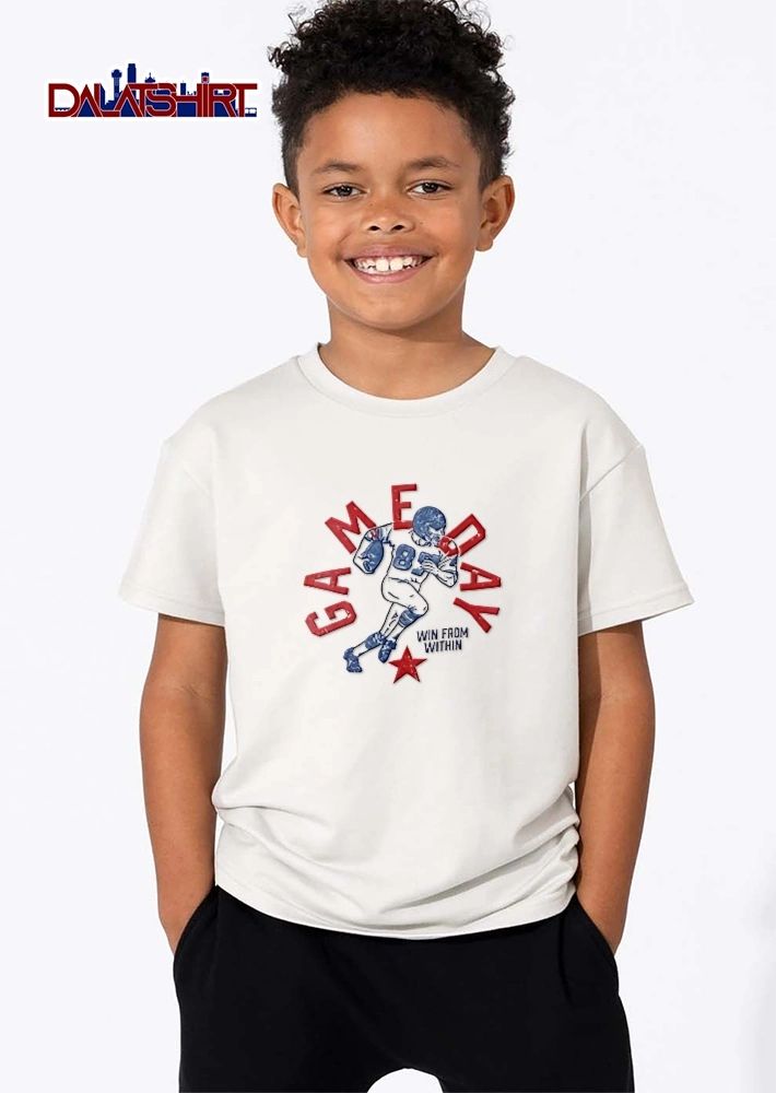 Win From Within Distressed Retro Football Player Red Star shirt