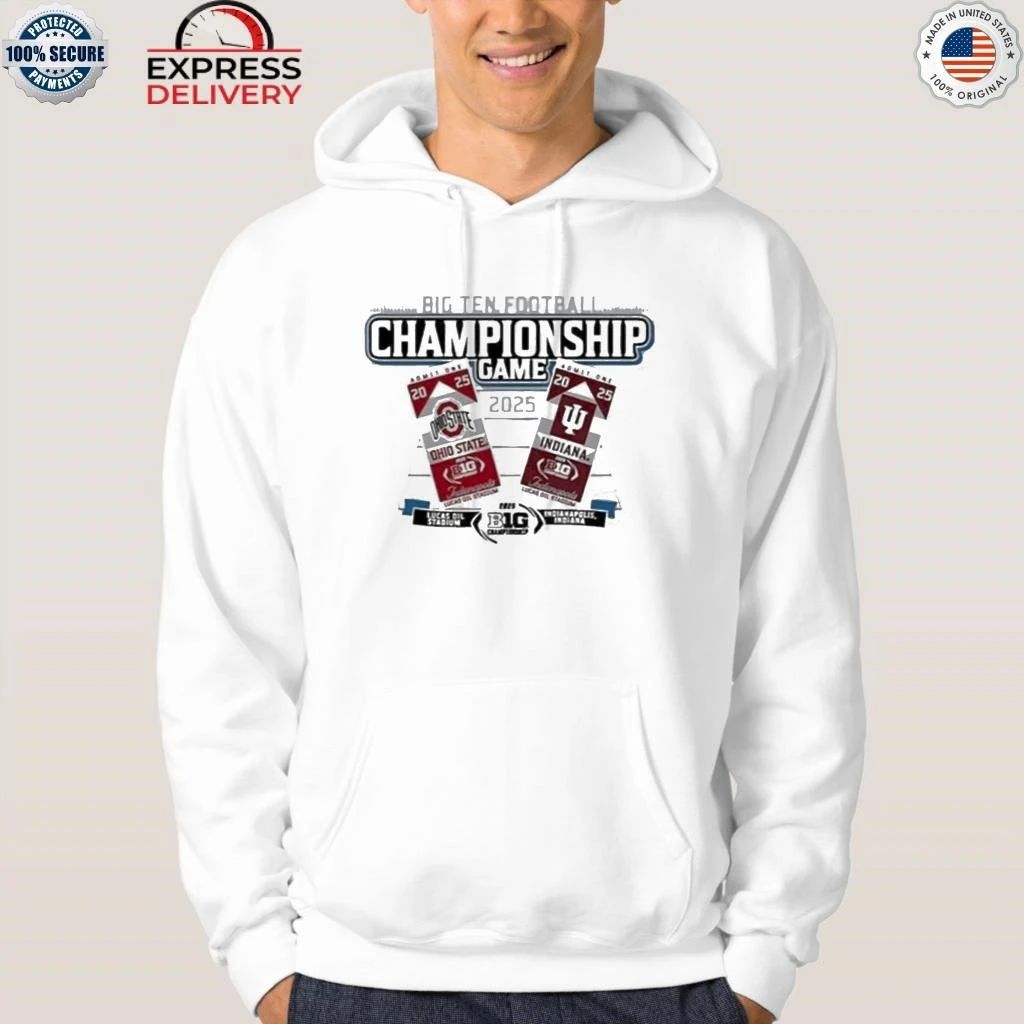 Hoosiers vs Ohio State Big Ten 2025 Football Championship Helmet Tickets Shirt