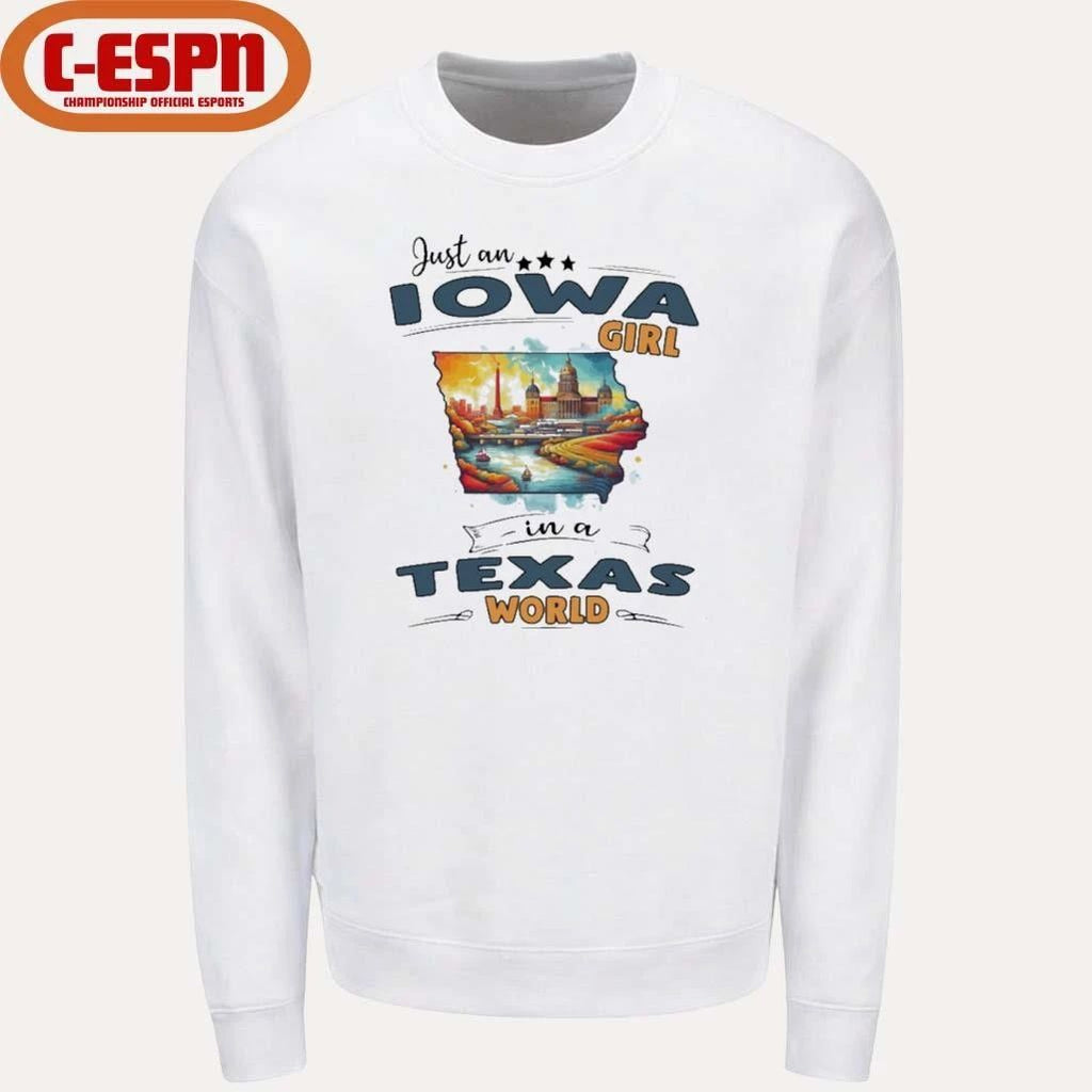 Just An Iowa Girl In A Texas World Retro Shirt