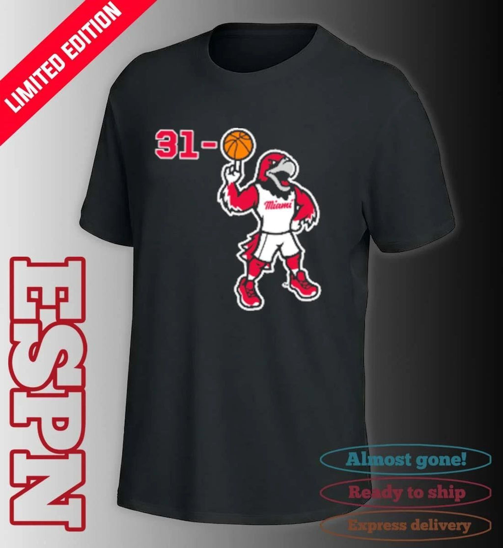 Miami RedHawks Basketball Swoop 31-0 Shirt