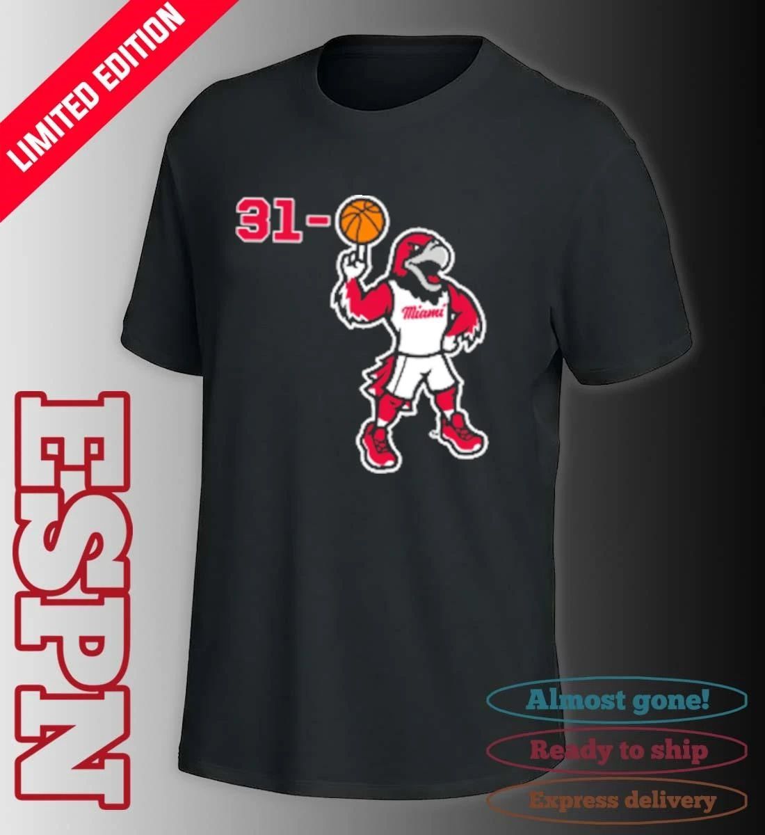 Miami RedHawks Basketball Swoop 31-0 Shirt