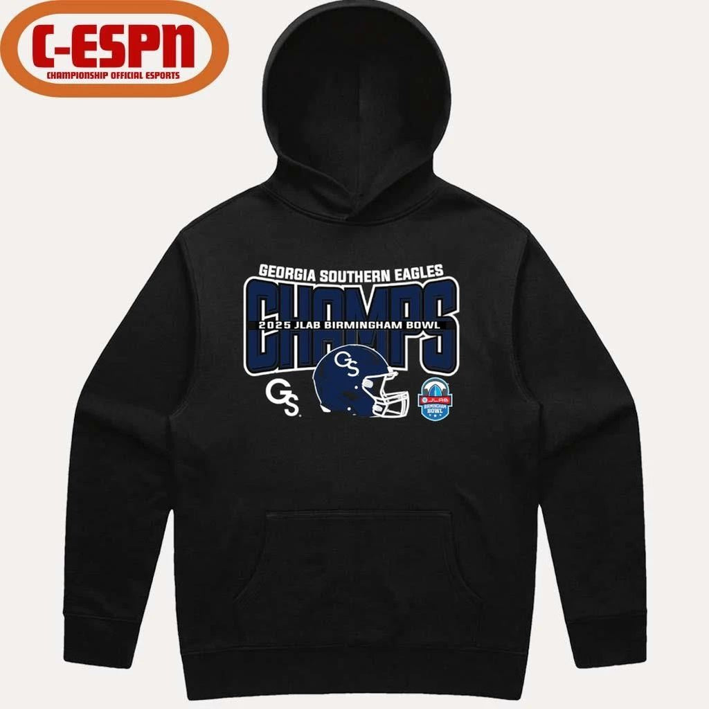 Georgia Southern Football 2025 JLAB Birmingham Bowl Champions Helmet Shirt