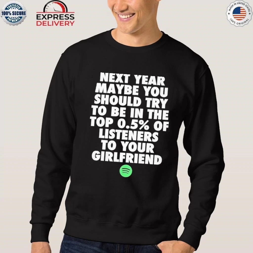 Next Year Maybe You Should Try To Be In The Top 0.5% Of Listeners To Your Shirt