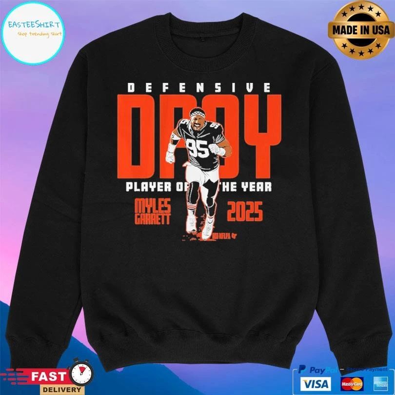 Myles Garrett Cleveland Browns 2025 Defensive Player Of The Year T-shirts