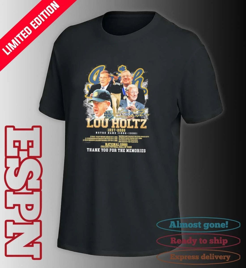 Lou Holtz 1937-2026 Notre Dame Legends Coach Shirt