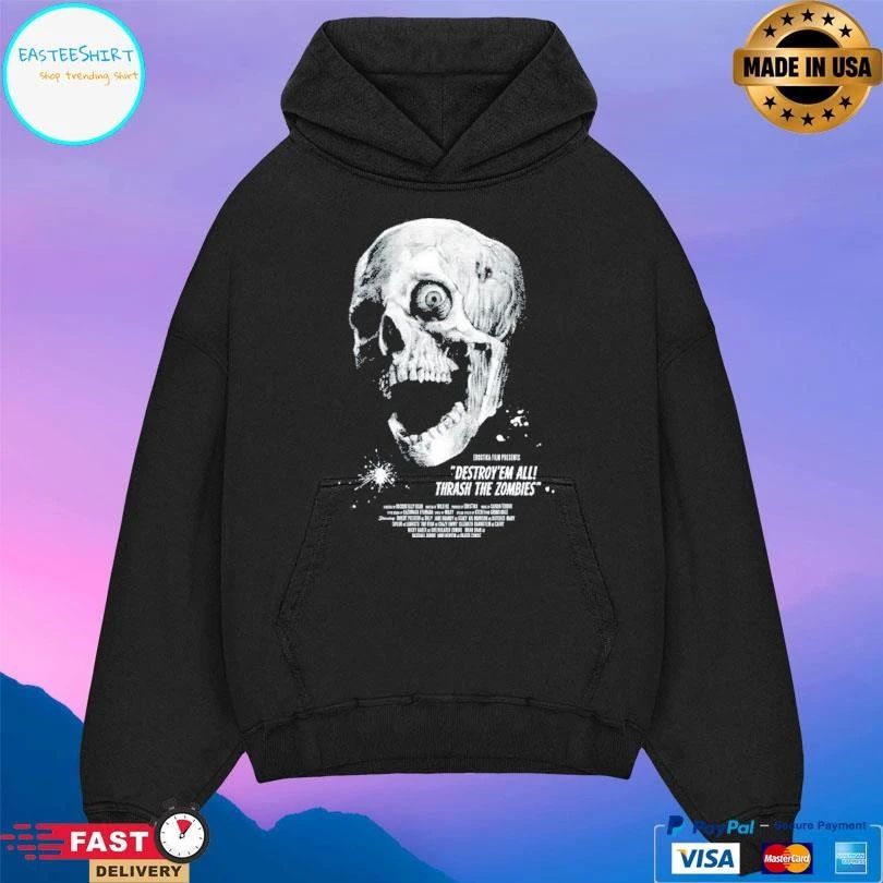 Skull Destroy’ Em All Thrash The Zombies T-shirts