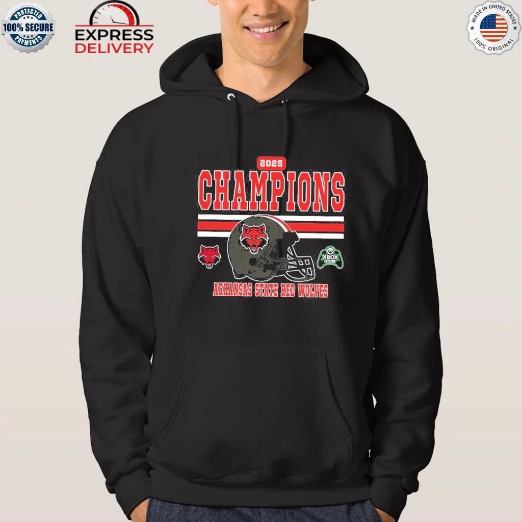 Champions Arkansas State Red Wolves Football 2025 Xbox Bowl Champions Shirt