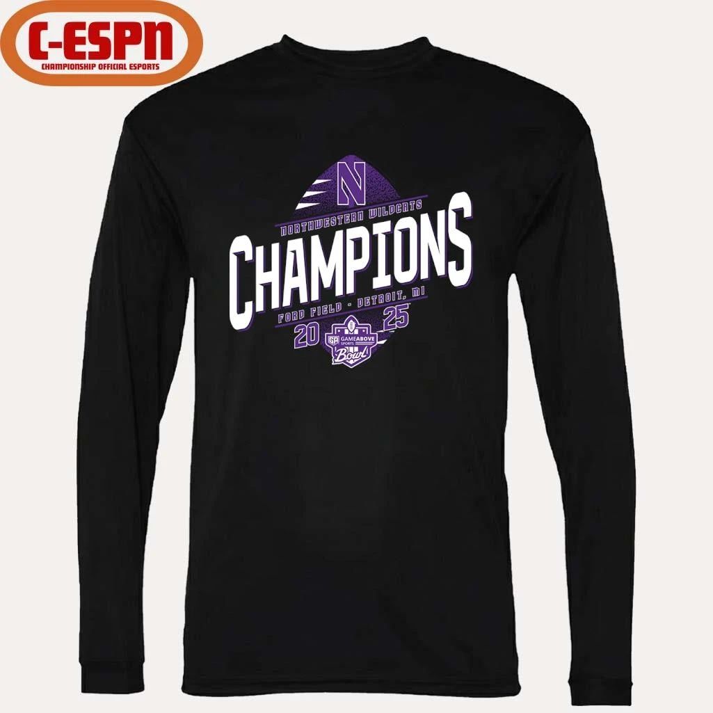 2025 GameAbove Sports Bowl Champions Northwestern Wildcats T-Shirt