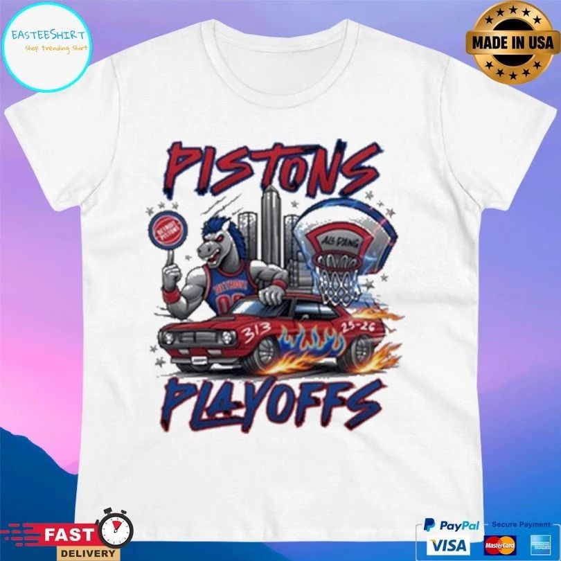 Detroit Pistons Pistons Playoffs 26 Just By Juliana T-shirt