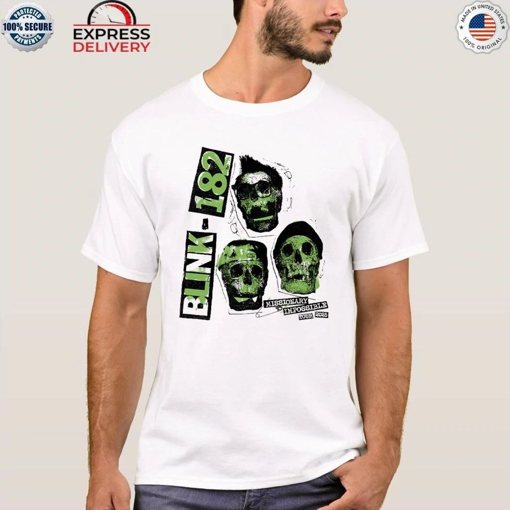 Blink182 White Skull 2025 Shirt