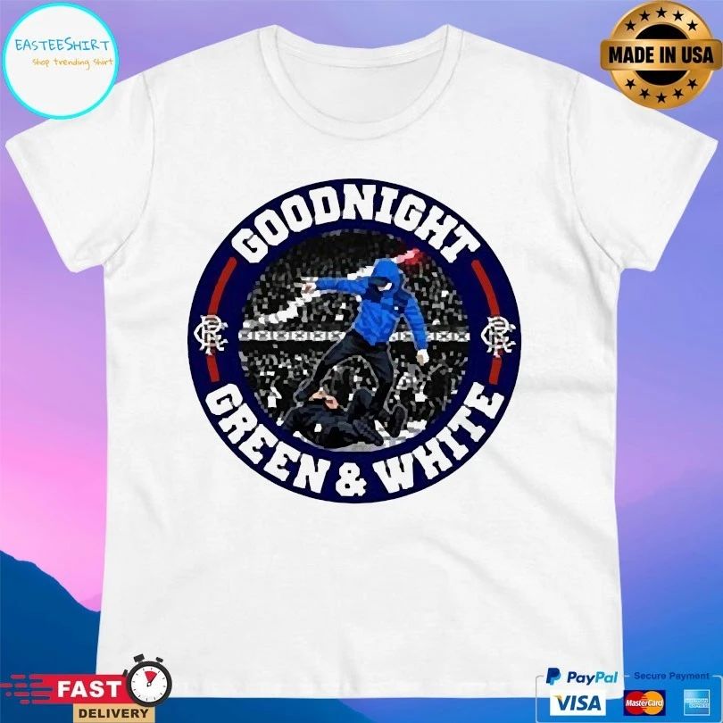 Goodnight Green And White Logo T-shirts