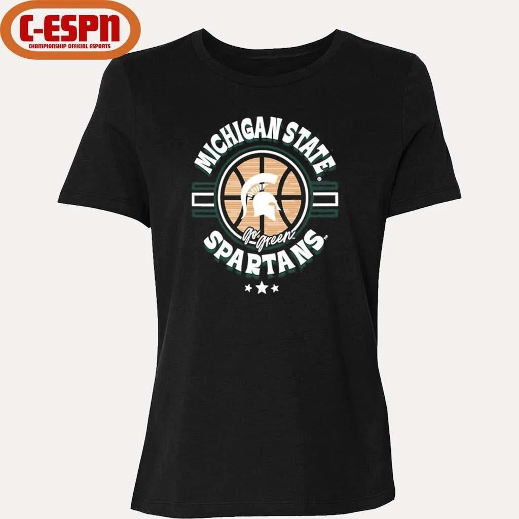 Michigan State Spartans Basketball Court Ball Shirt