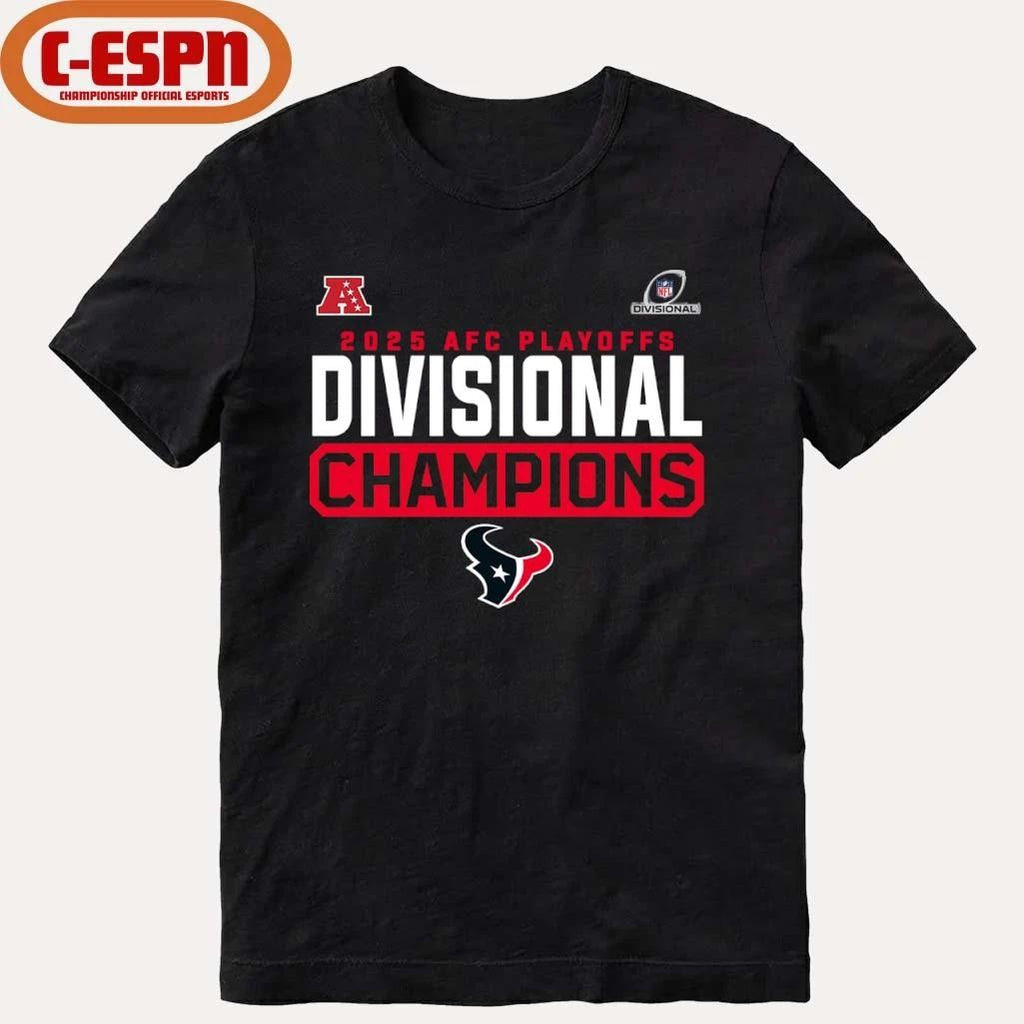 Houston Texans 2025-26 AFC Playoffs Divisional Round Champions T-Shirt
