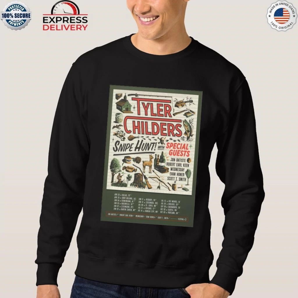 Tyler Childers Blotter Sheet Snipe Hunt Tour 2026 Shirt
