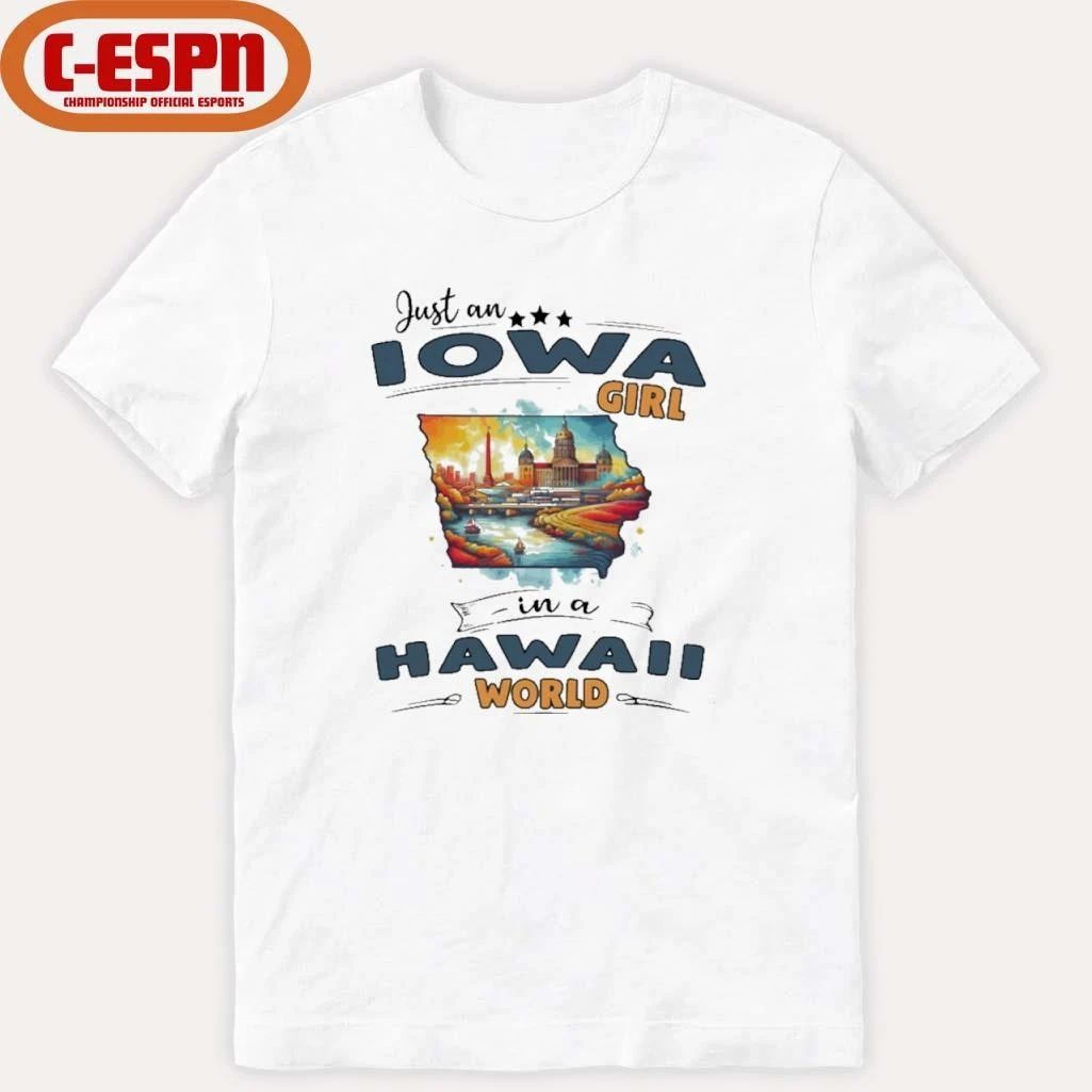 Just An Iowa Girl In A Hawaii World Retro Shirt