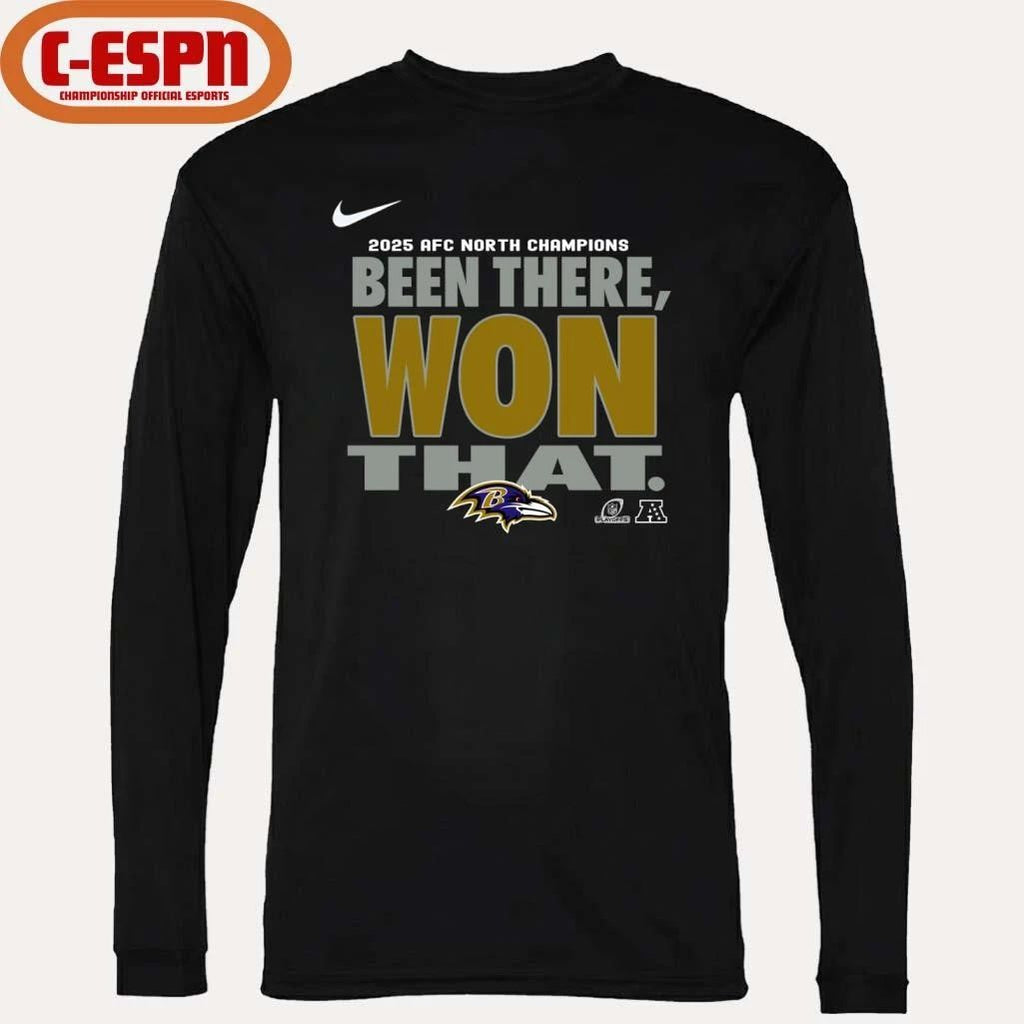 Been There, Won That Baltimore Ravens AFC North Division Champions T-Shirt