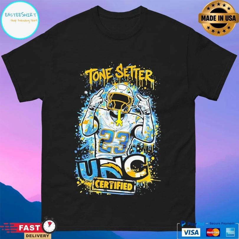 Tony Jefferson Los Angeles Chargers Tone Setter 23 Unc Certified T-shirts