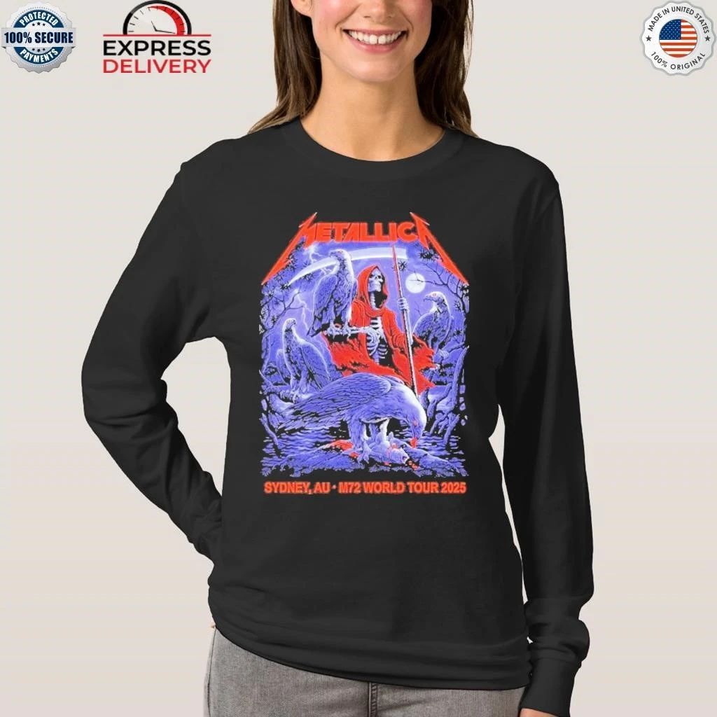 Metallica Accor Stadium Sydney 2025 Australia M72 World Tour Pop Up Exclusive Shirt