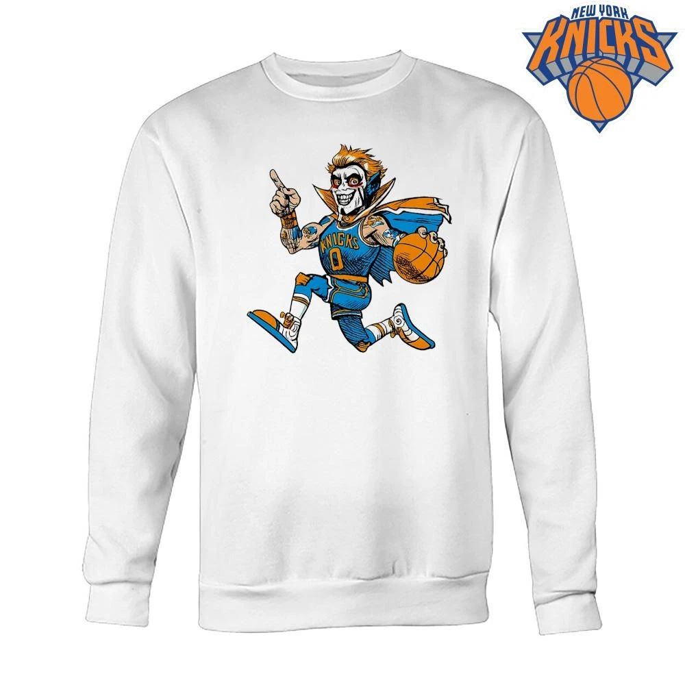 New York Knicks Superhero Mascot Cartoon Basketball Fan 2026 NBA Finals Shirt