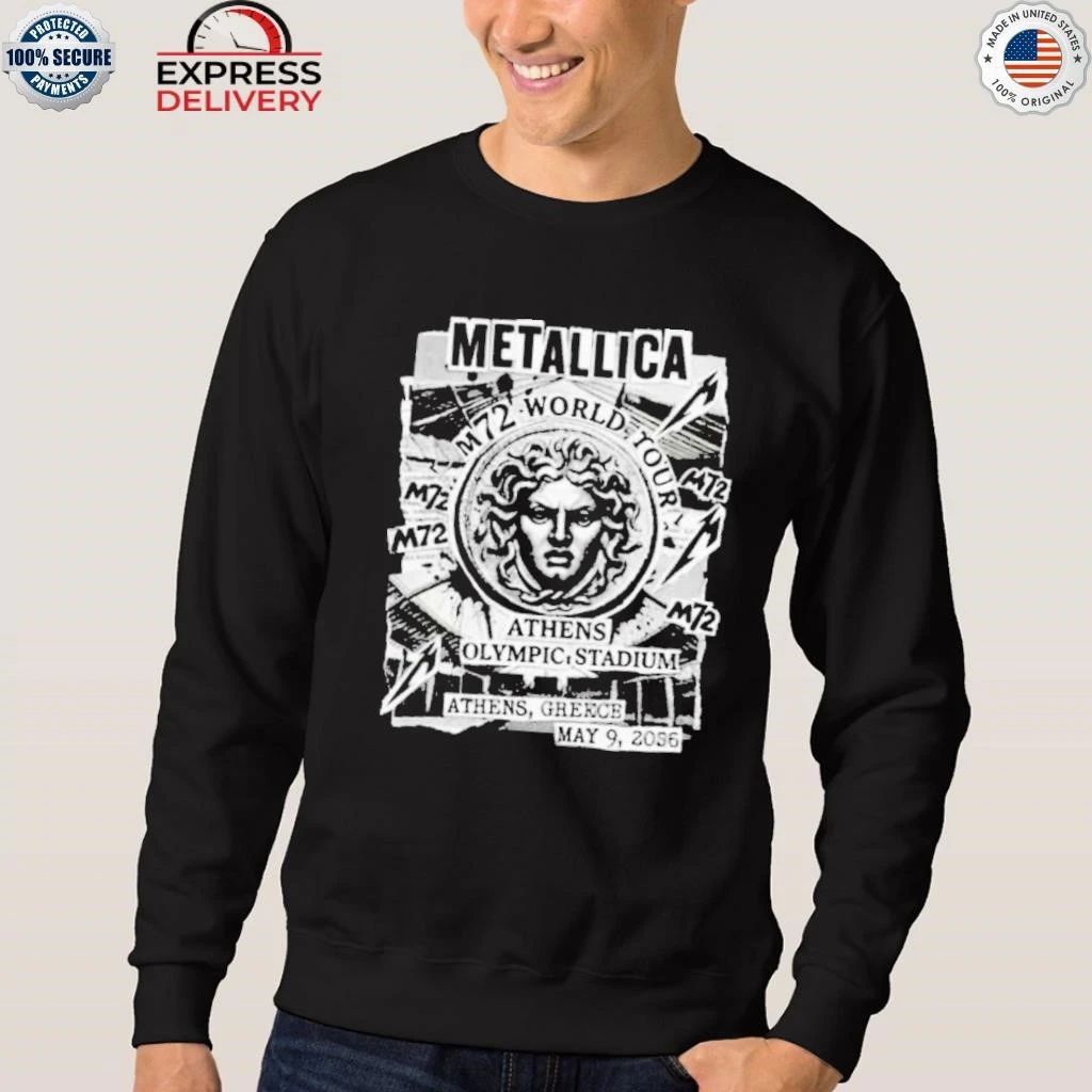 Metallica M72 Athens World Tour At Olympic Stadium Greece On May 9 2026 Shirt
