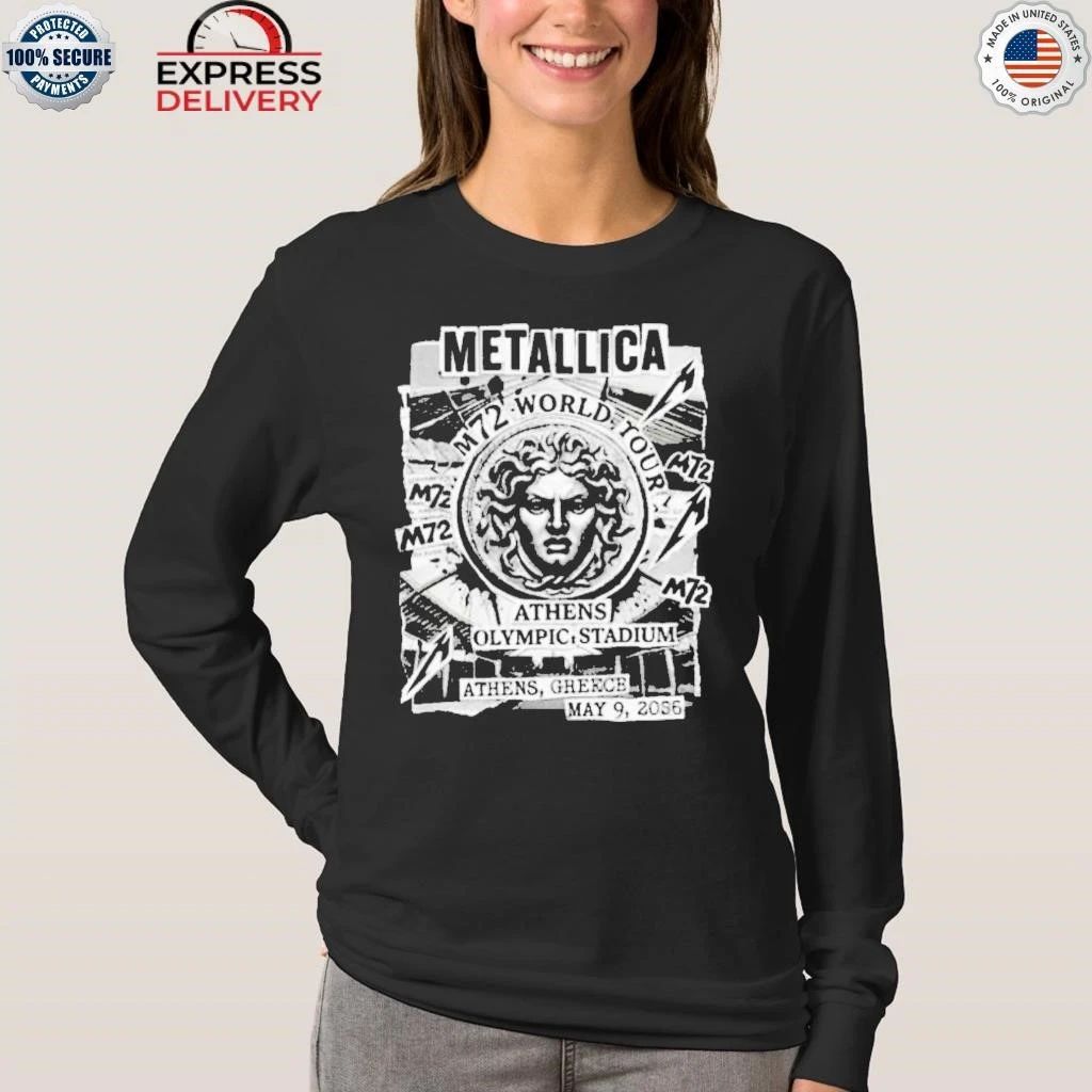 Metallica M72 Athens World Tour At Olympic Stadium Greece On May 9 2026 Shirt