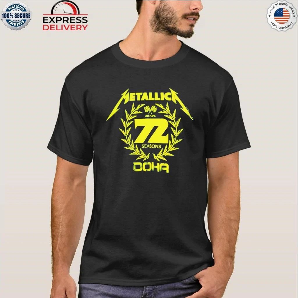 Metallica M72 Doha Qatar 2025 X F1 Qatar Grand Prix On November 30 2025 72 Seasons Logo Shirt
