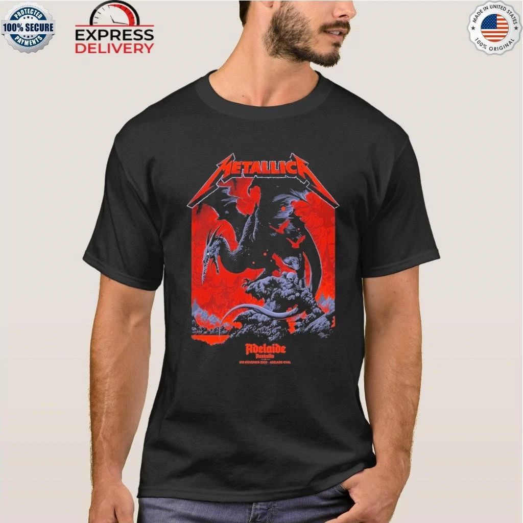 Metallica M72 Adelaide Australia Pop Up By Ken Taylor At Adelaide Oval On November 5 2025 Pterosaur Shirt