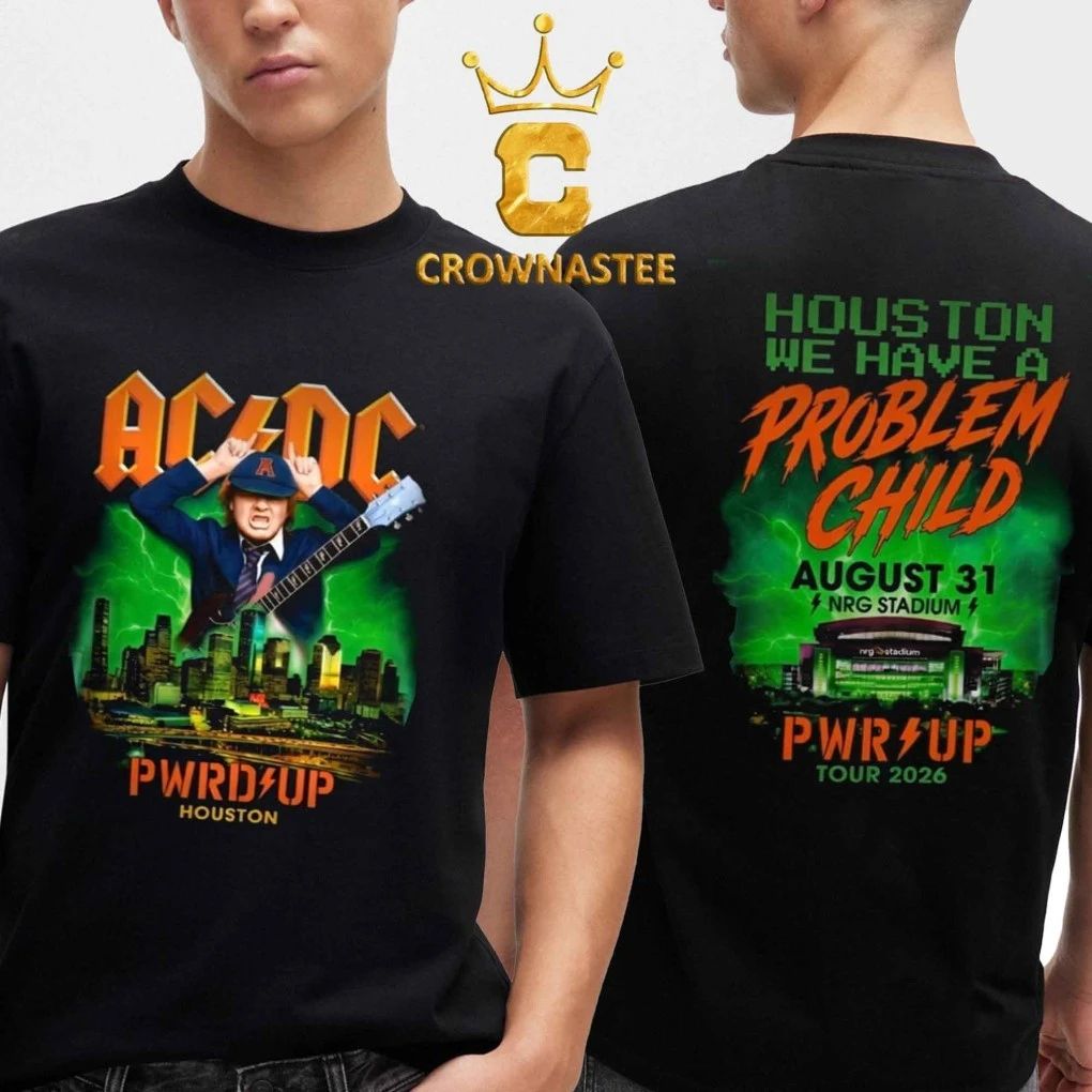 ACDC NRG Stadium 2026 Tour Houston TX August 31st Two Sided Shirt